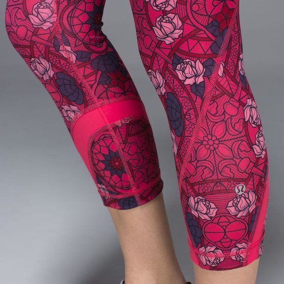 Lululemon Run Inspire Crop II *All Full-On Luxtreme Prisma Multi Guava Lava - Picture 6 of 16
